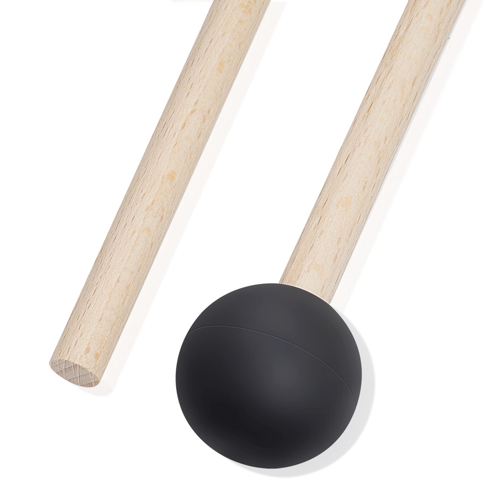 Keyboard Mallets Percussion Mallets With Wood Handle Soft Rubber Heads For Tongue Drum 15 Inch Long